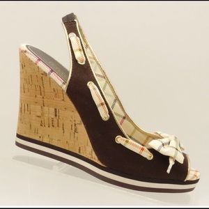 COACH Twirling Cotton Twill Platform Wedge